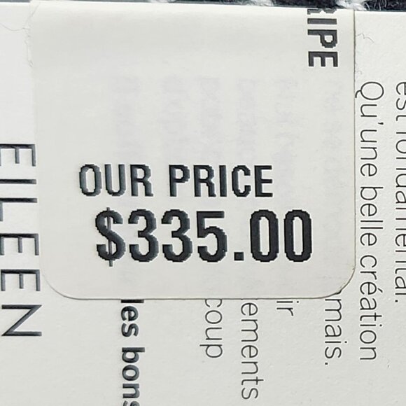 Eileen Fisher Women's Black & White Striped Long-Sleeve V-Neck Top Size S, M & L - Picture 7 of 8